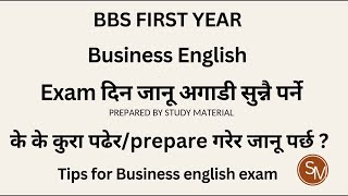 Tips for BBS 1st Year English Exam Preparation  By study material [upl. by Keli]