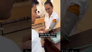 Blood Pressure Measurement Palpatory Methodshortsindia navsari anatomy bloodpressure [upl. by Sulecram861]