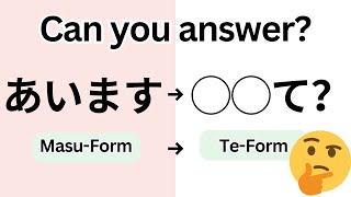 JLPT N5【TeForm quiz】60 basic verbs  Japanese practice for beginners [upl. by Legnalos]