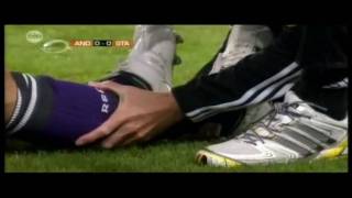 Marcin Wasilewski horrible broken leg after a hard tackle by Axel Witsel  Anderlecht vs Standard [upl. by Harden]