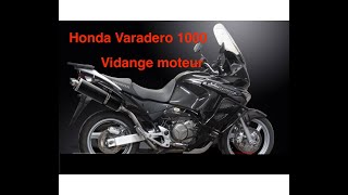 Honda moto Varadero 1000 Vidange et filtre a huile références des pièces et huile couples serrages [upl. by Ezmeralda]