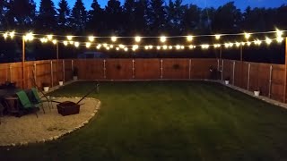 Hanging String Lights Over Our Entire Backyard [upl. by Heaps]