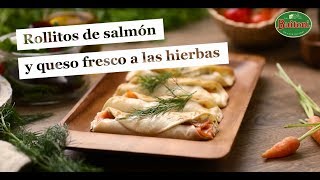 🌯 Rollitos salmón y queso fresco a las hierbas  Recetas Buitoni [upl. by Punke]