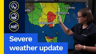 Severe Weather Update 27 Nov 2024 Severe storms and rain for Victoria NSW and Tasmania [upl. by Clementis]