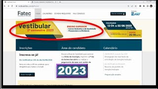 Vestibular Fatec 2023  Quais os cursos da FATEC Provas da Fatec  Faculdade pública e gratuita [upl. by Seto]