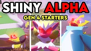 SHINY ALPHA STARTERS  35 MORE in Pokemon Legends Arceus FULL MOVIE [upl. by Kostman516]