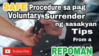 VOLUNTARY SURRENDER OF VEHICLE  GUIDE HOW TO SURRENDER MY VEHICLE  HATAK SASAKYAN REPOMAN PH [upl. by Corrianne528]