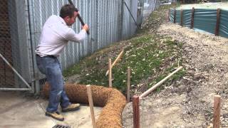 How to install Coir Log Silt Berms by All Stake Supply [upl. by Bedwell]