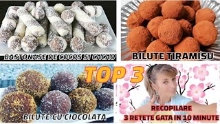 TOP 3 RETETE RAPIDE SI FARA COACERE  TOP 3 RECETAS RÁPIDAS Y SIN HORNO  BUCATARESTE CU RODICA [upl. by Eecyac819]