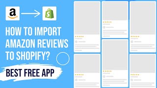 How to import Amazon reviews to Shopify for free The Best Free App [upl. by Turk]