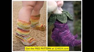 gypsyz knit boots loom knit baby booties knitted leg warmers for boots [upl. by Marzi]