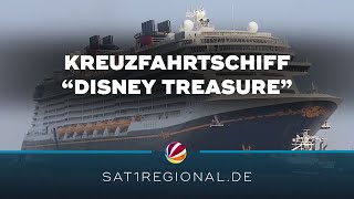 Kreuzfahrtschiff „Disney Treasure“ hat Meyer Werft verlassen [upl. by Noillimaxam]