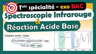 Réaction ACIDE BASE amp spectroscopie IR 🎯 BAC  Terminale spé physique chimie  ✅ Exercice corrigé [upl. by Anwahsal]