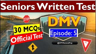 DMV Practice Test 2024 For Seniors Renewal Written Test Exam [upl. by Kimmel]