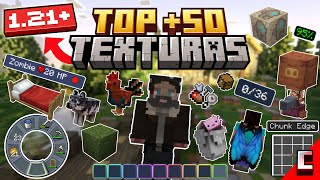 Top 50 MEJORES TEXTURAS para Minecraft BEDROCK 121 [upl. by Aelyak165]