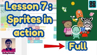 Codeorg Lesson 7 Sprites in Action  Express Course 2024  Codeorg Answer [upl. by Ecinnahs]