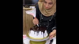 Chocolate dripping cakeicing cake recipe  glazing  cake tutorials basic cake workshop [upl. by Oconnor62]