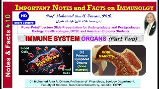 IMPORTANT NOTES and FACTS on IMMUNOLGY  Immune System Organs Part two [upl. by Trebbor357]