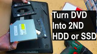 HDD  SSD Replacing Your DVDOptical Drive With an SSD or HDD [upl. by Artimed]