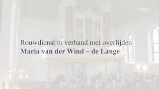 Dorpskerk Rouwdienst ivm overlijden Mevr van der Wind 21 oktober 2024 1030 uur [upl. by Dosi]