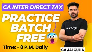 L28 Part2 PGBP Jan 2025  Practice Batch CA Inter Direct Tax  CA Jai Gulia [upl. by Thistle]