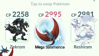 USE My😱 ZEKROM⚡ MEGA SALAMENCE🔥 And RESHIRAM🔥 Pokèmon Go [upl. by Anagnos]