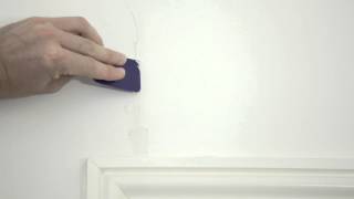 Filling small hairline crack in wall [upl. by Minetta]