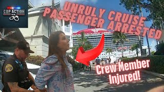 Vacation ends in JAIL Virgin Voyages cruise passenger ARRESTED after injuring crew member [upl. by Nilyahs]