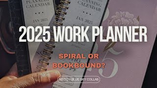 My 2025 Work Plannerwill I choose a spiral or bookbound planner plannerlineup notiq [upl. by Perkin175]