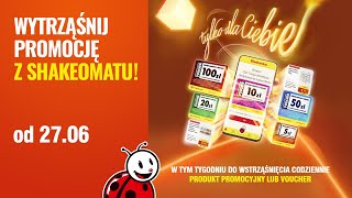 Nowa aplikacja Biedronka Codziennie wytrząśnij voucher lub produkt promocyjny z Shakeomatu [upl. by Holsworth]