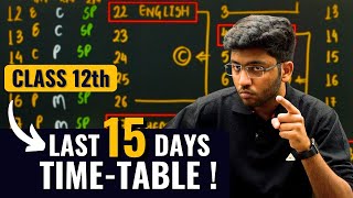 Class 12th Last 15 Days TimeTable 🔥  How To Study In Gaps   Shobhit Nirwan [upl. by Asert118]