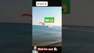 Biker on beach 😱 respect trending youtubeshorts surf surfing shorts [upl. by Bugbee337]