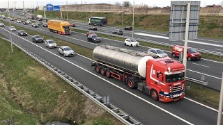 Scania Truck DekkerHolland with tank car at Blerick the Netherlands 1432024 Truckspotting video👍🚛 [upl. by Siladnerb]