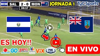 El Salvador vs Montserrat en vivo Donde Ver Partido El Salvador vs Montserrat Jornada 1 Concacaf [upl. by Lisle]