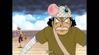 One Piece Funny Scene  Usopp Spell ENG SUB [upl. by Saidnac]