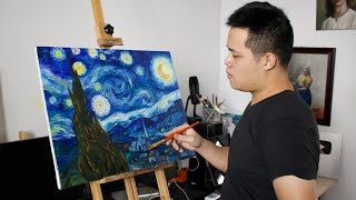 Painting quotThe Starry Nightquot 1889  Van Gogh [upl. by Heriberto526]