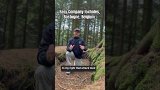 Visiting one of the foxholes Easy Company occupied just east of Bastogne in the Ardennes [upl. by Nal]