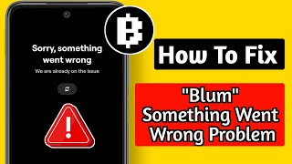 How to fix Blum Something Went Wrong  blum Network problem solved [upl. by Padraig]