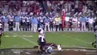 2013 USC vs UNC  Jadeveon Clowney Clipped By Kiaro Holts [upl. by Sawyor]