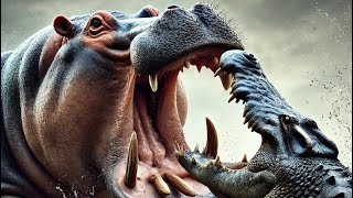 The Ultimate Hippo vs Crocodile Showdown [upl. by Cooperstein]