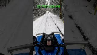 Got no grip  Winter ATV riding  Can Am Renegade 1000xxc  Polaris Scrambler XP 850 [upl. by Graeme]