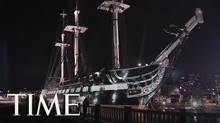 Historic 220YearOld US Navy Warship USS Constitution Is Officially Back In The Water  TIME [upl. by Nolad34]