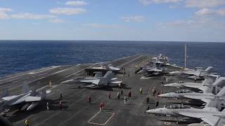 Flight Operations Aboard USS Ronald Reagan during Talisman Sabre 2019 [upl. by Nodnnarb591]