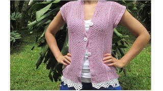 ⭕ Chaleco Mary  Tutorial de Crochet  PRINCIPIANTES [upl. by Sydelle597]