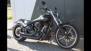 2014 HARLEYDAVIDSON SOFTAIL BREAKOUT  BLACK  BASSANI EXHAUSTS  WCHD Glasgow Scotland [upl. by Onej]