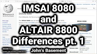 IMSAI 8080 5  MITS Altair 8800 vs IMSAI 8080 pt1 Memory Protect amp Program Output Display [upl. by Melisa936]