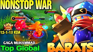 BARATS BEST BUILD IN 2022  TOP GLOBAL BARATS GAGA MUHAMMAD  MOBILE LEGENDS [upl. by Eimilb]