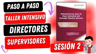 SESIÓN 2 TALLER INTENSIVO CTE DIRECTORES Y SUPERVISORES [upl. by Ot158]