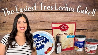 Easy Tres Leches Cake Using a Cake Mix [upl. by Kinghorn]