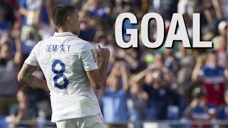 Goal Clint Dempsey scores his 7th of the Gold Cup off a DeAndre Yedlin pass [upl. by Ttehc]